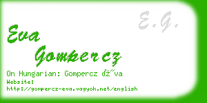eva gompercz business card